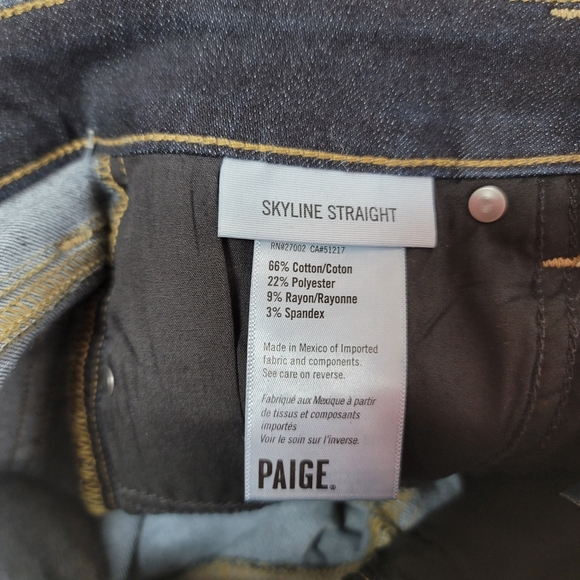 Paige skyline strait jeans w6269 Montreal size 27 - Picture 9 of 10